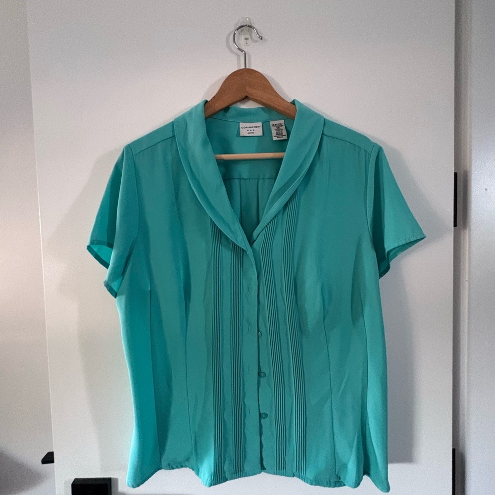 Covington 80s Turquoise Button-Down Shirt
